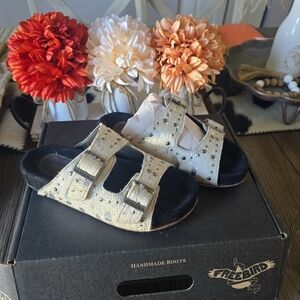 Freebird Gold Studded Sandals